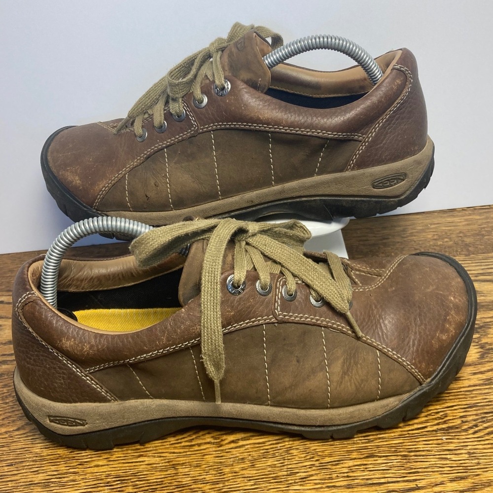 Keen Presidio Brown Leather Lace Up Hiking Shoes Womens 11 1011401